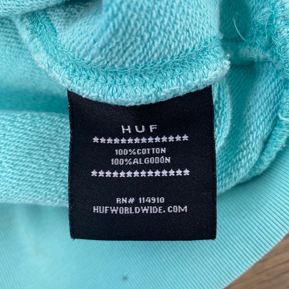 HUF x Thrasher Hoodie Size L Light Teal - Picture 8 of 13